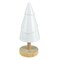 Northlight Ceramic Tree with Wood Base Christmas Decoration - 10.5" - White